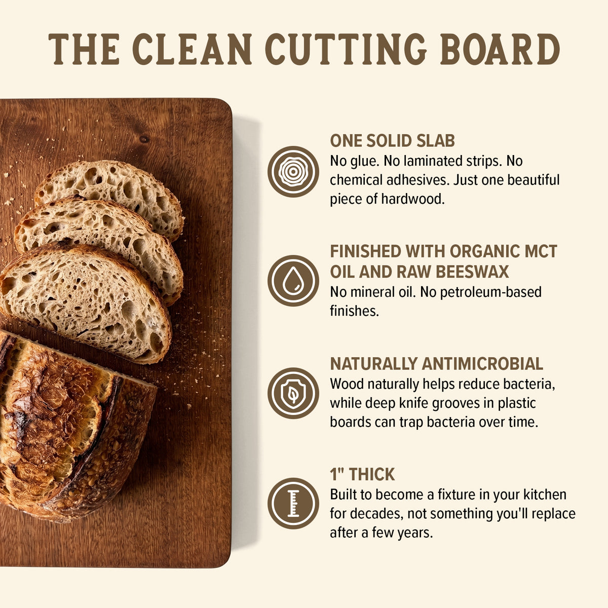 The Clean Cutting Board (12 x 17 x 1)